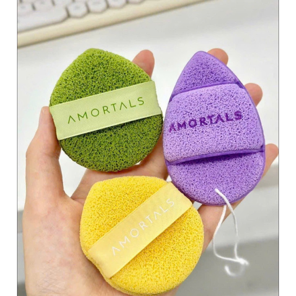 Tổng hợp mút rửa mặt Amortals chính hãng