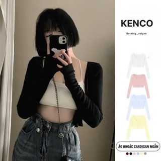[DEAL MỞ BÁN] Áo Khoác Cardigan Basic Hàn Quốc Dáng Ngắn Ôm Body Thun Cotton Nhiều Màu Nữ Tính - Kenco clothing