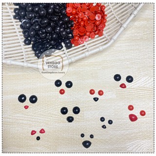  ️👀 100 Mắt Thú Dán Len | Mũi Dán Thú Len gấu Loppy mắt nhựa mắt gấu bông mắt doll handmade móc khóa len bó hoa gấu MM 