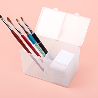  Hộp đựng giấy lau gel 2 ngăn có nắp - hộp nhựa đựng dụng cụ nail chuyên dụng 