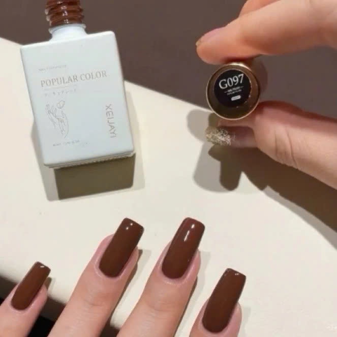 Sơn Nâu đậm Mầu Socola Mã G97 Siêu Đẹp Làm Nail