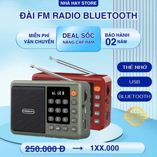 Đài Radio Cầm Tay Mini HYUNDAI - Hỗ Trợ - Bluetooth, Thẻ Nhớ, USB, Pin 100 Giờ, Âm Thanh Nghe Rõ Nét