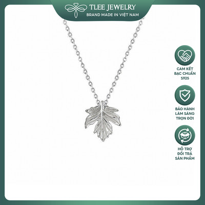 Dây chuyền bạc nữ TLEE S925 hình lá phong mang ý nghĩa may mắn, thịnh vượng và hạnh phúc TLEE JEWELRY D0420