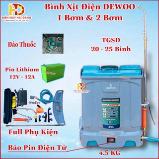 Bình xịt điện DEWOO / Độ Pin lithium / 20Lít.Có bộ đảo bằng cánh quạt.BH 1 Năm