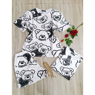 BỘ SHORT THUN  3D HT IN GẤU
