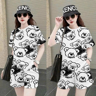 BỘ SHORT THUN  3D HT IN GẤU