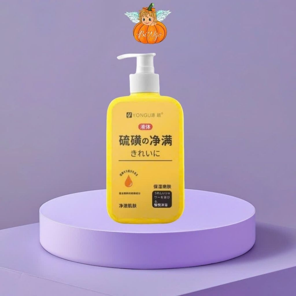 Gel Tắm Yongu Giúp Giảm Mụn, Cho Da Sạch, Cấp Ẩm Chiết Xuất Nghệ Đỏ 300ml