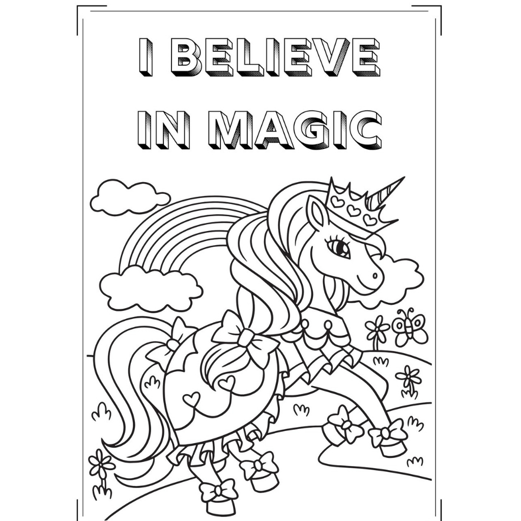 Giấy Tô Màu Kỳ Lân Dễ Thương – 31 Hình Vẽ  Kỳ Lân Kỳ Diệu Cho Bé 1 Bộ 31 Tranh