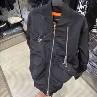 Áo Khoác Gió Cài Ghim D2 ❤ Áo Bomber Khóa Kéo Chất Dù Dày Dặn Thêu Lưng Đại Sứ Quán NA950