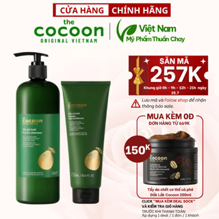 Bộ dầu gội bưởi Pomelo Cocoon 500ml (Dạng Chai) + Dầu xả bưởi Pomelo Cocoon 310ml (Dạng tuýp)