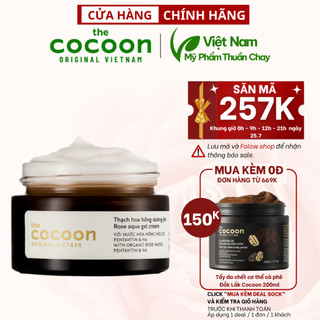  Thạch hoa hồng dưỡng ẩm cocoon 30ml  kem dưỡng ẩm  - Mỹ phẩm thuần chay Việt Nam 