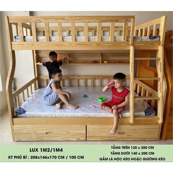 Giường Tầng Cao Cấp ANGEL - (1m/1m2 - 1m2/1m4)