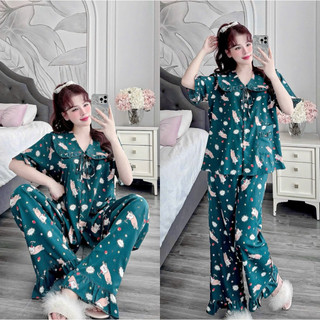 Đồ bộ Lụa in hoạ tiết bigsize 50-100kg