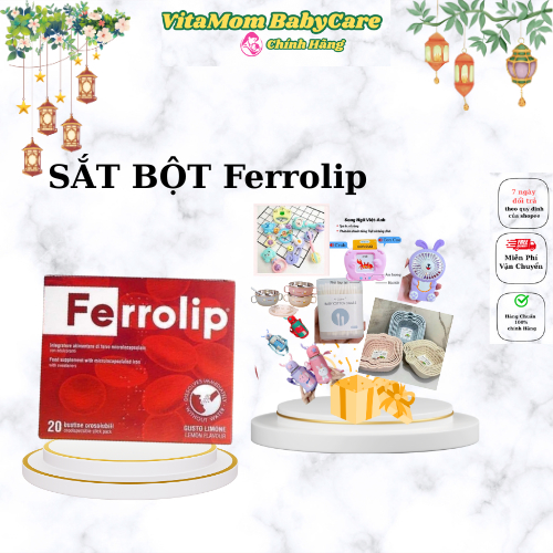 [ TẶNG 1 QÙA ] Sắt bầu, Sắt sinh học Ferrolip liposome bổ sung sắt cho mẹ bầu người thiếu máu