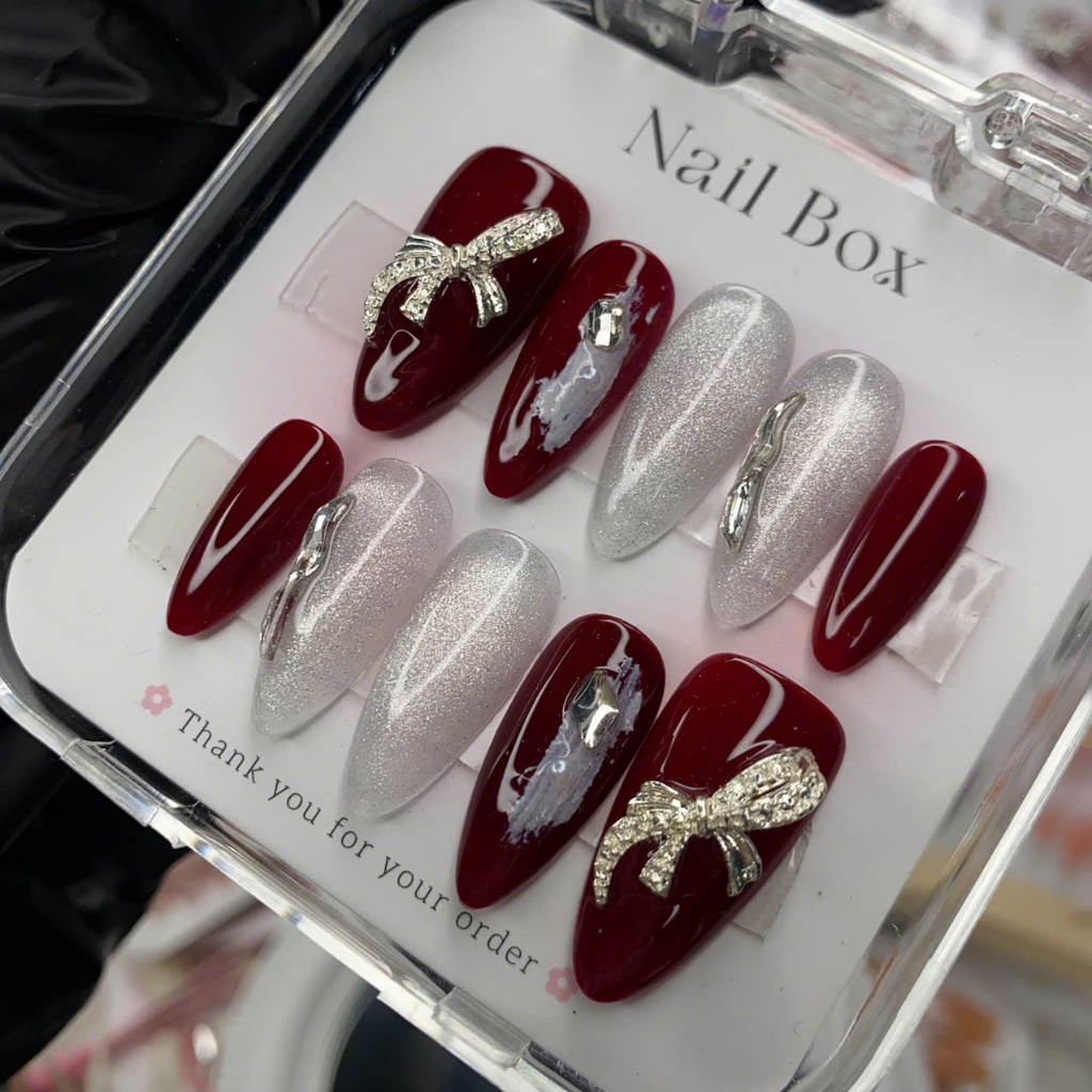 Nail Box Hot Trend 2025 - Đa Dạng Mẫu Mã Nude, Đỏ, Trắng, Đính Đá, Nơ, Họa Tiết Xinh Xắn Móng Giả | BigBuy360 - bigbuy360.vn