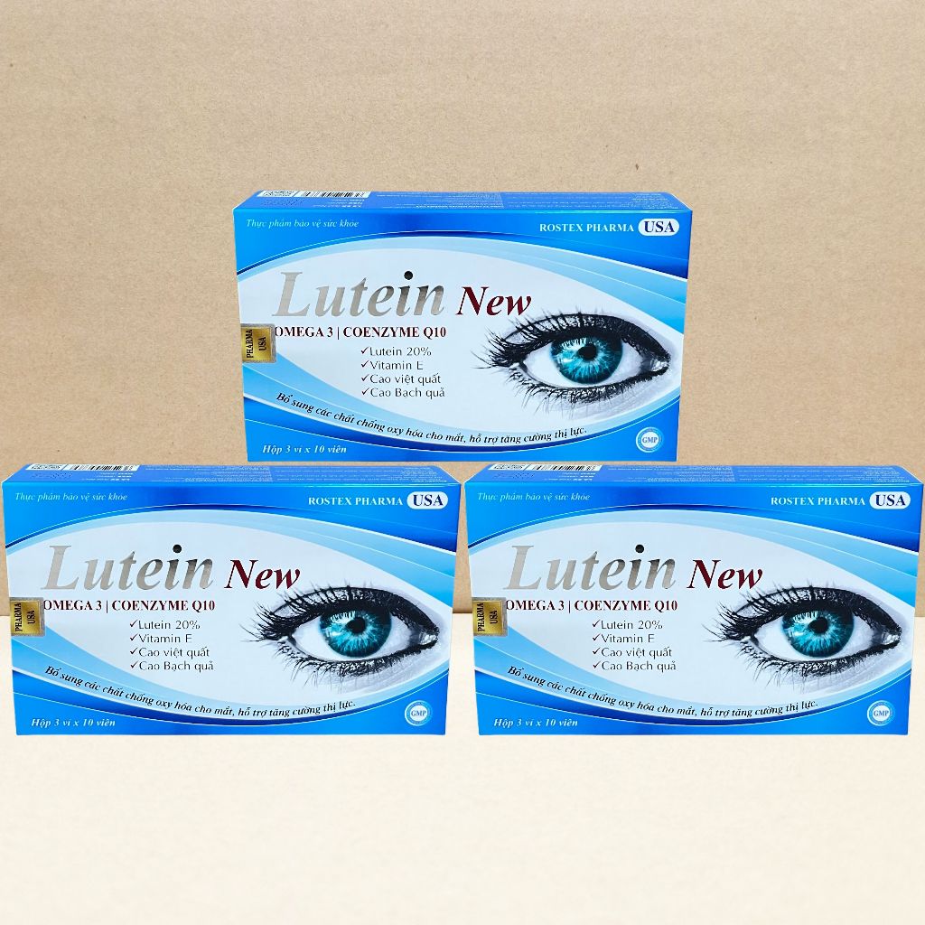 Combo 3 Hộp Lutein New - Rostex - Hải Dương - Vitamin Chữa Lành
