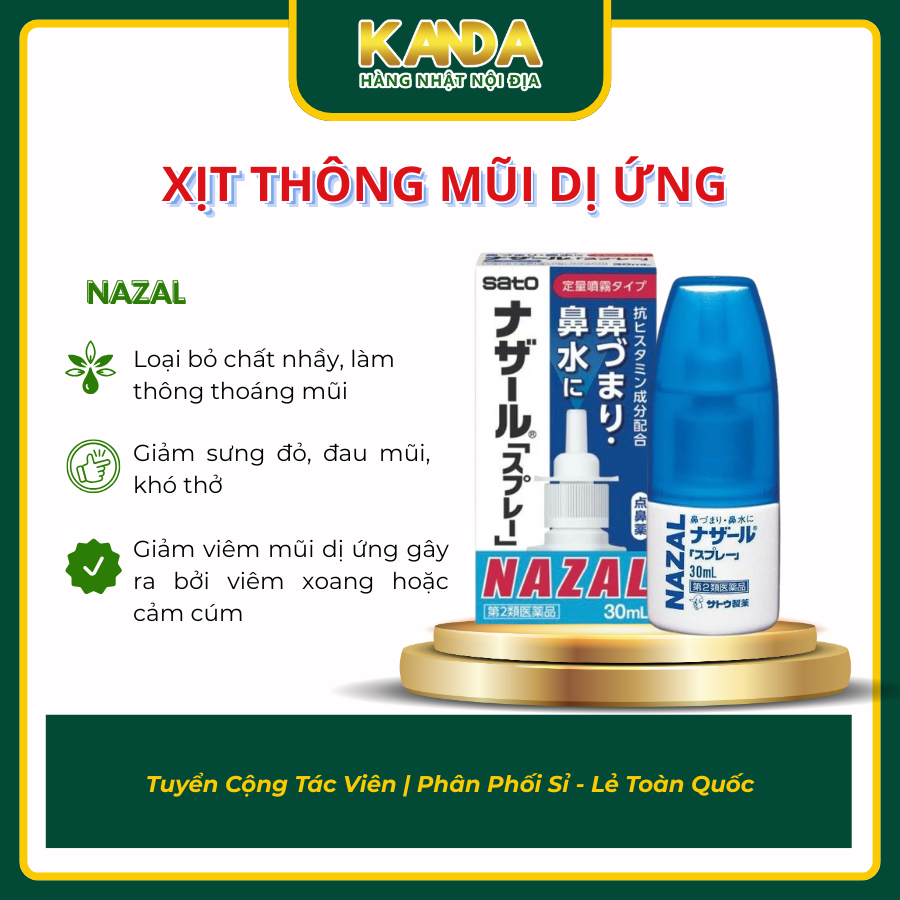 XỊT THÔNG MŨI DỊ ỨNG NAZAL