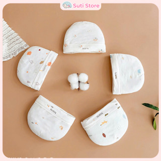 Mũ tròn sơ sinh Boona chất liệu bamboo mềm mại cho bé sơ sinh
