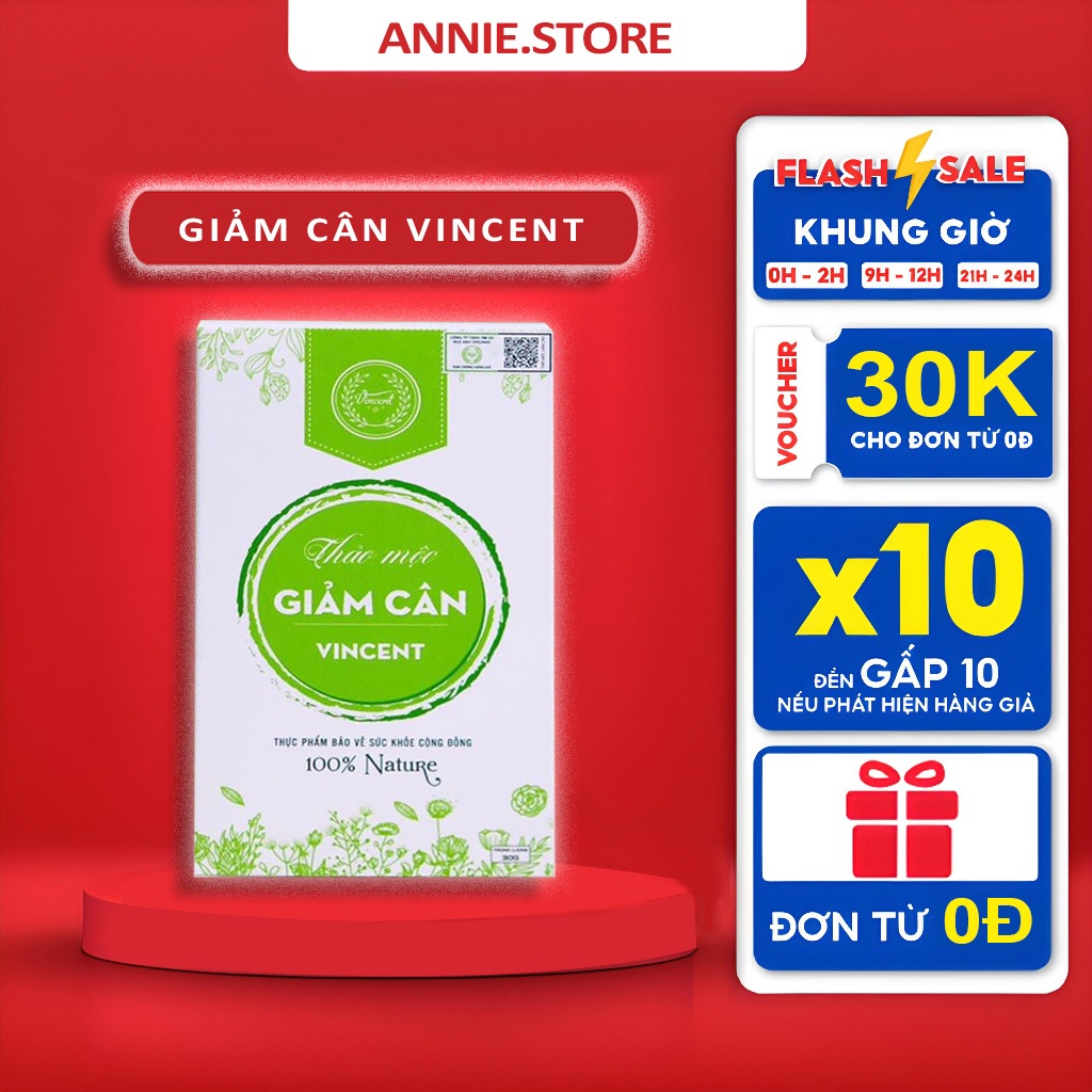  Viên Uống Thảo Mộc Giảm Cân Vincent Chính Hãng Có Tặng Kèm Detox Và Che Tên SP 