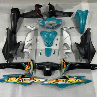  Bộ nhựa dàn áo màu Xanh Candy gắn xe Wave RS - wave Alpha - wave S100 nhựa ABS nguyên sinh -SPB-8598 