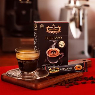 Cà Phê Hòa Tan King Coffee Espresso Hộp 250G - Ngon chuẩn ly cà phê Ý