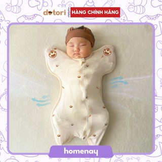 [MỚI] Nhộng Chũn Dotori 4D Airmesh Lông Vũ Hàn Quốc Có Lỗ Thoáng Khí Mềm Mịn Co Dãn Cho Bé Sơ Sinh