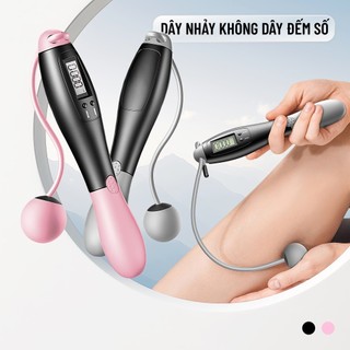  Dây Nhảy Thể Dục Không Dây Đếm Số Vòng Tự Động Calo & Km bóng lớn 65mm 4 Chế Độ - DN04 