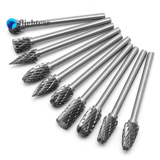  FREESHIP Bộ 10 Mũi Mài Khắc Hợp Kim Gỗ Lũa Cao Cấp Cán 3mm 