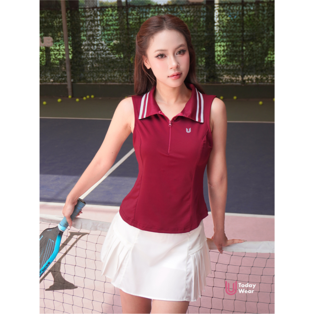 [Xả Hàng Giá Sốc] Áo thể thao cổ polo nữ Remi Top Today U Wear tập gym yoga, chạy bộ, cầu lông | BigBuy360 - bigbuy360.vn