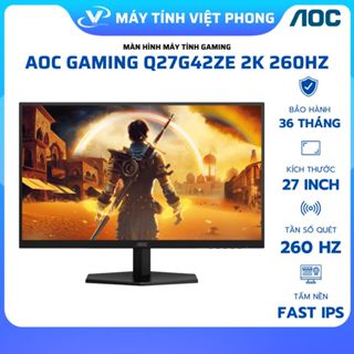 MÀN HÌNH 2K GAMING 260HZ AOC Q27G42ZE Q27G40E Q27B36X (27'/2K/IPS/260Hz/0.3Ms) - BH CHÍNH HÃNG 3 NĂM