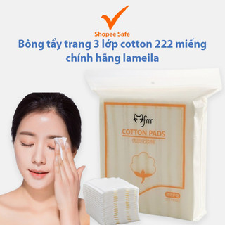Bông tẩy trang 3 lớp cotton 222 miếng chính hãng lameila thấm hút tốt không xơ bông #A72