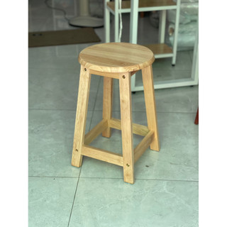 Đôn gỗ cao su tròn cao 45cm phù hợp với bàn ăn, bàn làm việc - thích hợp cafe, decor nhà, kê bonsai, bình hoa ( 3 màu )