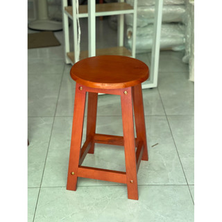 Đôn gỗ cao su tròn cao 45cm phù hợp với bàn ăn, bàn làm việc - thích hợp cafe, decor nhà, kê bonsai, bình hoa ( 3 màu )