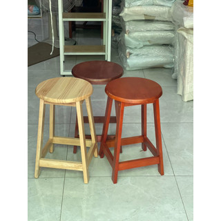 Đôn gỗ cao su tròn cao 45cm phù hợp với bàn ăn, bàn làm việc - thích hợp cafe, decor nhà, kê bonsai, bình hoa ( 3 màu )