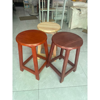 Đôn gỗ cao su tròn cao 45cm phù hợp với bàn ăn, bàn làm việc - thích hợp cafe, decor nhà, kê bonsai, bình hoa ( 3 màu )