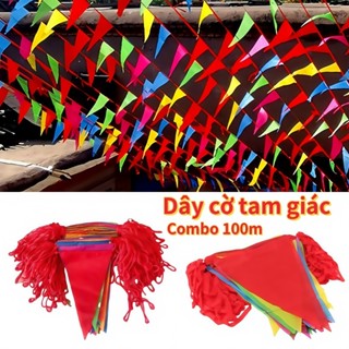 100~300m cờ dây trang trí cờ tam giác cờ trang trí cờ đuôi nheo cờ tam giác dây cờ trang trí dây cờ đảng cờ tổ quốc 