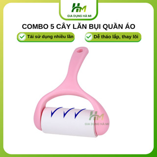  Combo 5 Cây Lăn Bụi 10cm Làm Sạch Quần Áo Lăn Giường Sofa Lăn Lông Mèo Tóc Có Thể Thay Lõi Tiện Lợi 