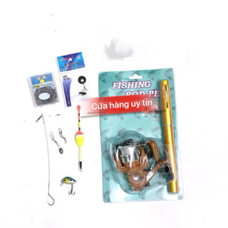  bộ cần câu bút máy đứng hàng loại 1 cần dài 1m tải cá 1 đến 6kg phụ kiện 9 món chất lượng 
