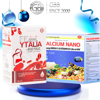 Combo Viên uống bổ sung sắt FE NaNa 30v và Calcium 100v  bổ sung canxi cho cơ thể