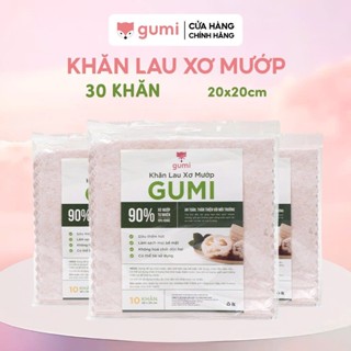   TÚI 30 KHĂN  Khăn Lau Xơ Mướp Đa Năng GUMI. Thấm hút tốt tách dầu làm sạch bếp tất cả bề mặt 