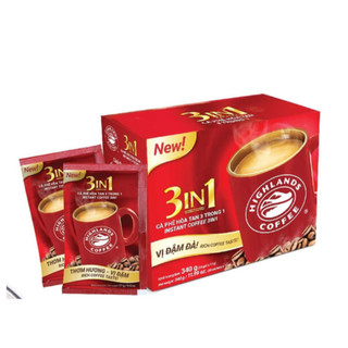 COMBO 3 HOP CÀ PHÊ SỮA HOÀ TAN 3IN1 HIGHLANDS COFFEE - (20 gói x 3)