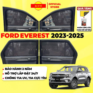 Rèm Che Nắng Xe FORD EVEREST 2023-2025 Loại 1 MR Ô.TÔ Chống Tia UV, Tia Cực Tím  Bảo Hành 2 Năm [ Tặng Khăn Lông Cừu ]