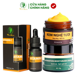 Bộ Trắng Da, Sạch Nám Cơ Bản Ngày Và Đêm WonMom ( Kem Cấp Ẩm + Serum Vitamin C + Kem Nghệ Tươi )