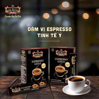 Cà Phê Hòa Tan King Coffee Espresso Hộp 250G - Ngon chuẩn ly cà phê Ý