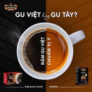 Cà Phê Hòa Tan King Coffee Espresso Hộp 250G - Ngon chuẩn ly cà phê Ý