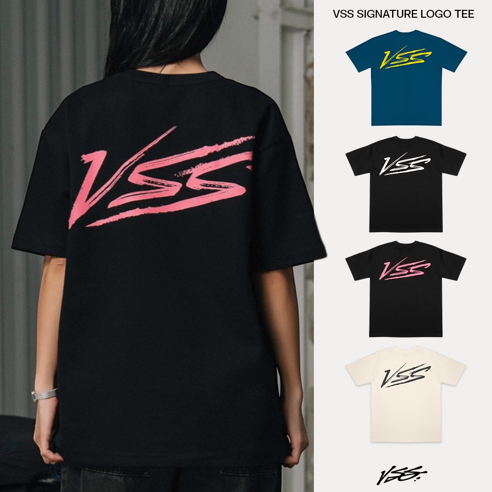 [Mua 1 Tặng 1 Áo Thun] Áo Thun Nam Nữ VSS Chính Hãng Cotton 100% Mềm Mại Form Rộng In Basic - VAT05