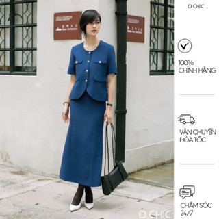 D.CHIC Áo kí giả tay cộc có nắp túi ngực MS: 161901