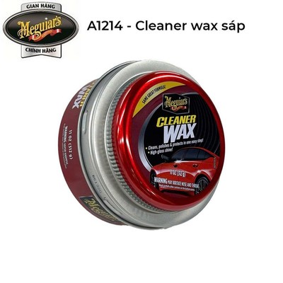 Meguiar's [MẪU MỚI] Sáp wax bóng bề mặt sơn ô tô - Paste Wax Cleaner - A1214, 331 Gram