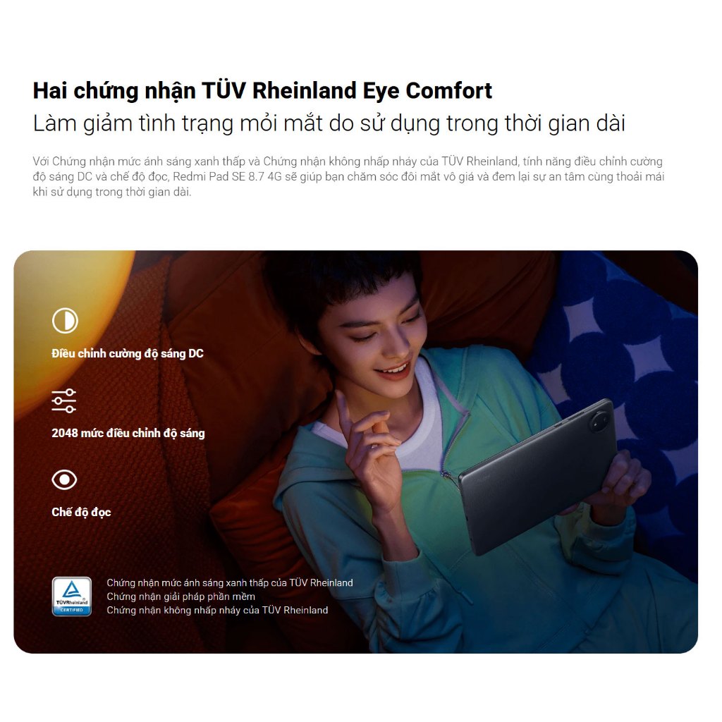 Máy Tính Bảng Xiaomi Redmi Pad SE 4G 8.7 4G 4GB 128GB Chính Hãng | BigBuy360 - bigbuy360.vn