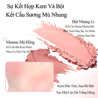 Phấn Má Hồng Và Bắt Sáng 4 Ô VEECCI Đa Năng Mềm Mịn Tự Nhiên Màu Hồng Khỏa Thân Lâu Trôi 6g
